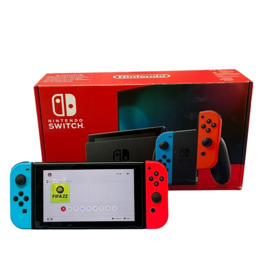 Pre-owned Nintendo Switch 32GB, Neon Red & Blue, Boxed - Own4Less
